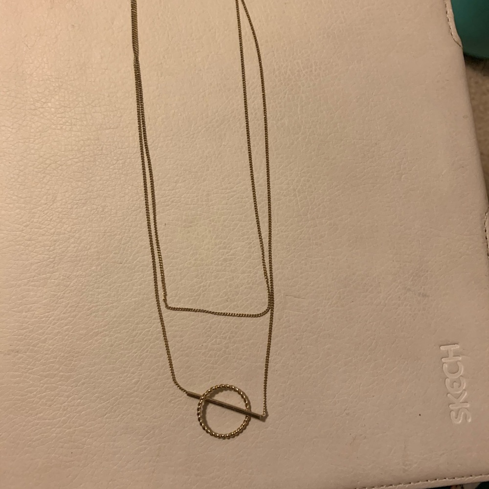 Gold necklace and two ankelets
